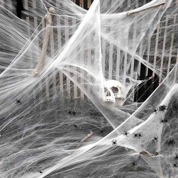 Halloween Decorations Artificial Spider Web Stretchy Cobweb Scary Party Halloween Decoration for Bar Haunted House Scene PropsXJ240819