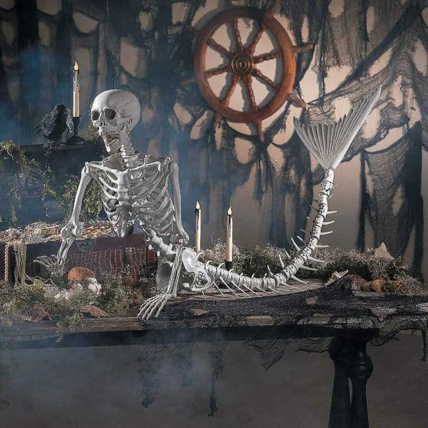 73 Life Size Original Mermaid Skeleton Decor Halloween Decoration - Halloween Magic W240817