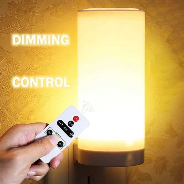 LED night light with stepless dimming EU/US plug socket wall light equipped with timing function remote control suitable for home bedrooms B2408119