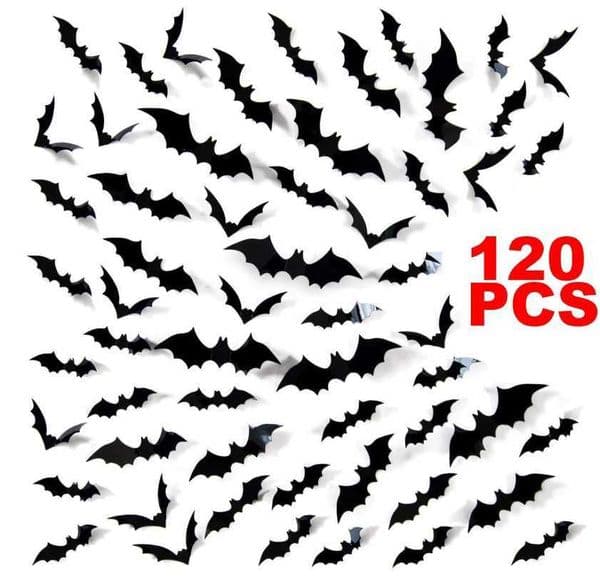 Halloween Decoration 3D Black PVC Bat Halloween Party DIY Decor Wall Sticker Bar Room Halloween Party Scary Decos PropsXJ240819