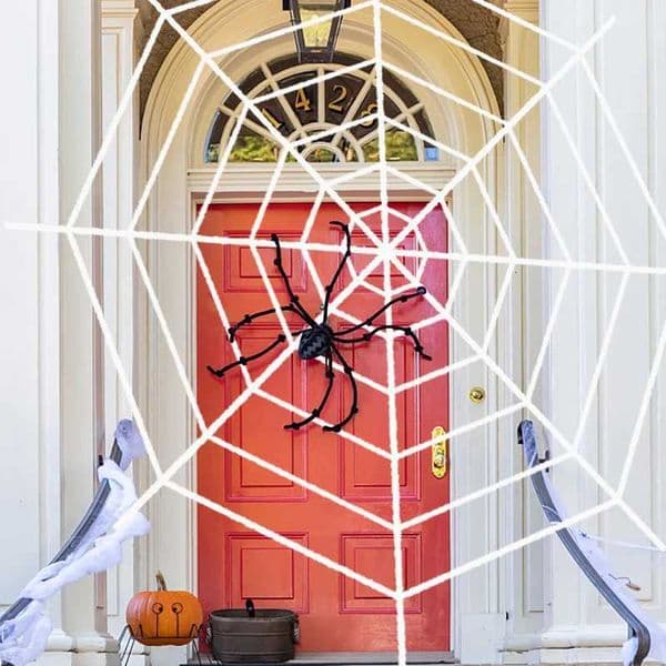 150/250cm Black White Spider Web Giant Stretchy Cobweb For Home Bar Garden Haunted House Horror Props Halloween Party DecorationXJ240819