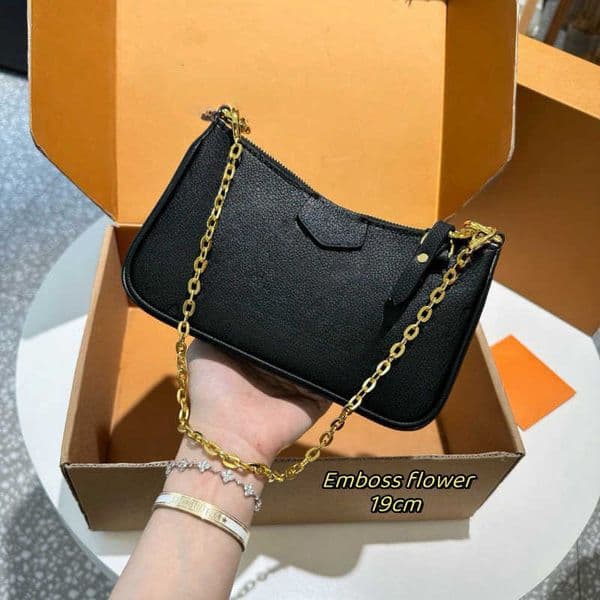 Designer Bag Easy Pouch Women Crossbody gradient Shoulder wallet on chain bag Lady On Strap Purse Letters Embossed Flower Stripes Handbags two straps
