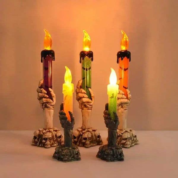 Halloween Led Candles Skeleton Ghost Hands LED Light Happy Halloween Party Home Decoration Supplies Haunted House Horror PropsXJ240819