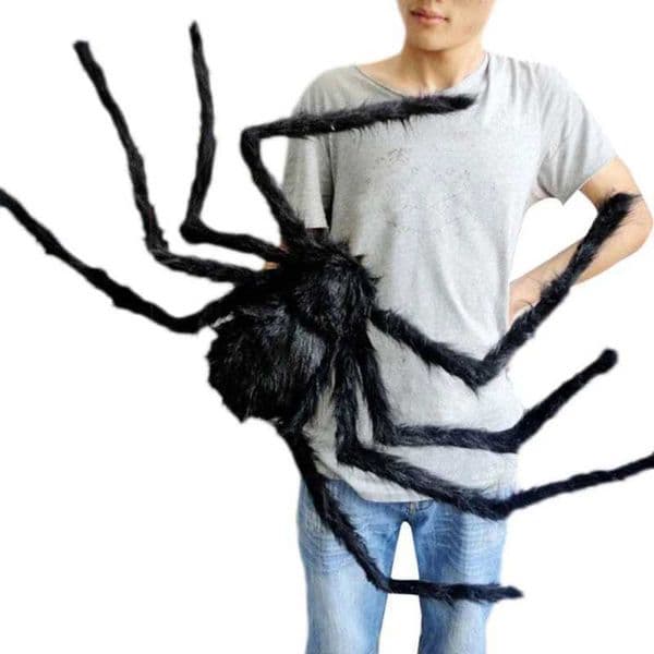 30cm50cm75cm Horror Giant Black Plush Spider Halloween Party Decoration Props Kids Children Toys Haunted House DecorXJ240819