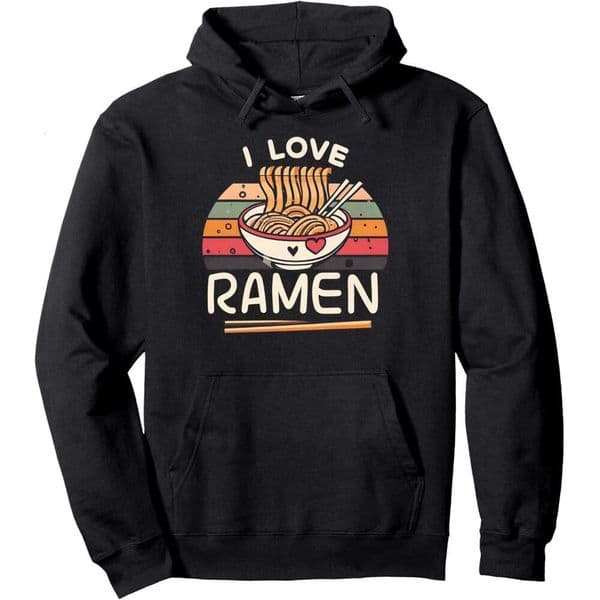 Hoodie For Mens Womens Ramen Lover Japanese Noodles Bowl Chopsticks Foodie Gift Pullover Hoodies Sweatshirt Jacket Long Sleeve Free shipping