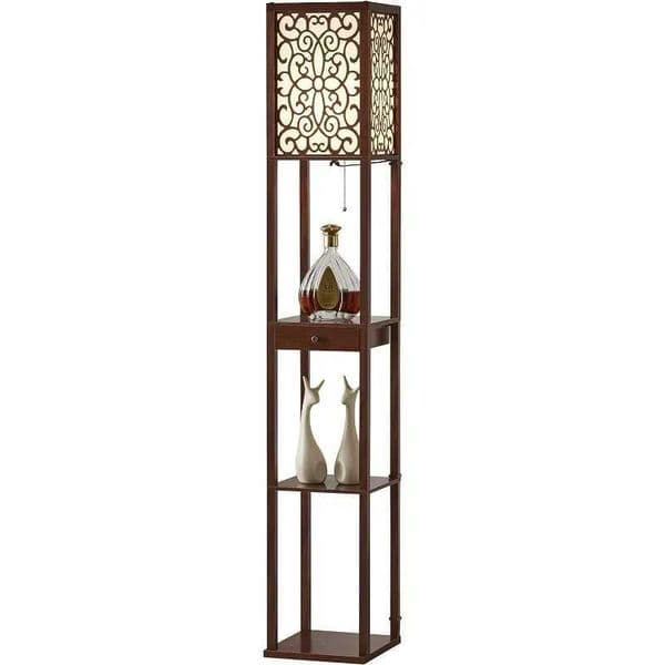 Shelf Floor lamp with Drawer Y240820