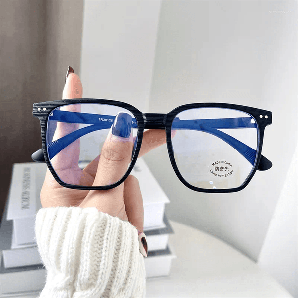 Sunglasses Frames Square Shape Eyeglass For Men Vintage Blue Light Blocking Men's Glasses Frame Wooden Color Women Glass