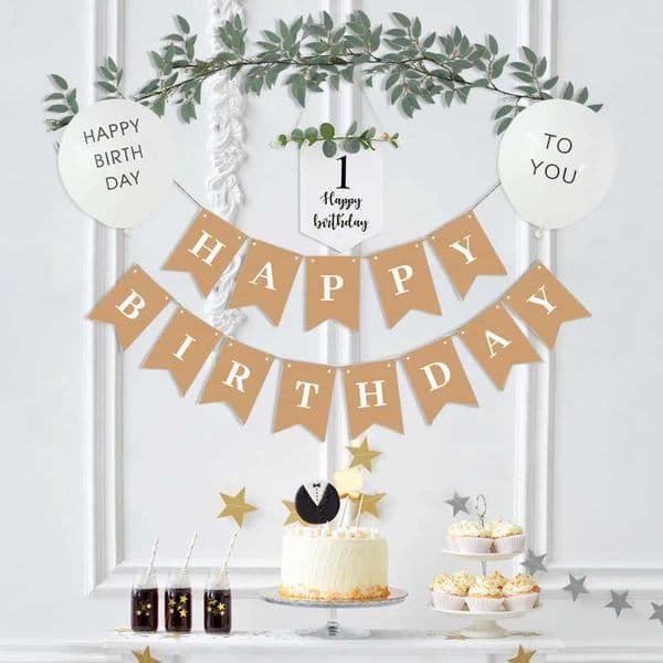 Happy Birthday Banner 1-9th Birthday Decoration Boy Girl First Birthday Party Decoration 1 Year Baby Shower SuppliesXJ240819