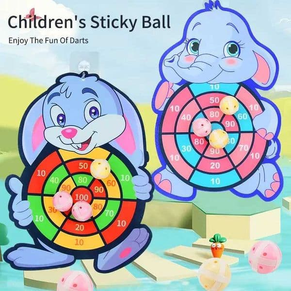 Animal Dart Board for Kids with Sticky Balls.Indoor Outdoor Sport Multi Player Party Game.Cartoon Animal Dart Board Toys Y240820