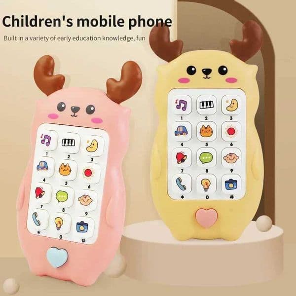Montessori Educationtoys Baby Can Chew on Light Music Mobile Phone Toys Baby Early Education Puzzle Phone Toys for Kids Gift Y240820