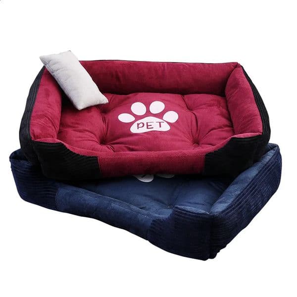 Bone Pet Dog Bed Washable House Cat Cotton Mat Soft Nest Basket Products 240819