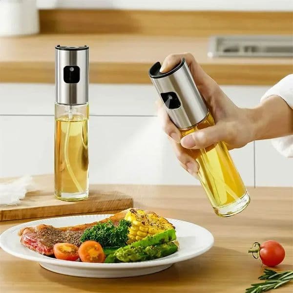 100ML glass oil spray for cooking used for salad barbecue kitchen utensils accessories baking empty rapeseed oil bottle 240819