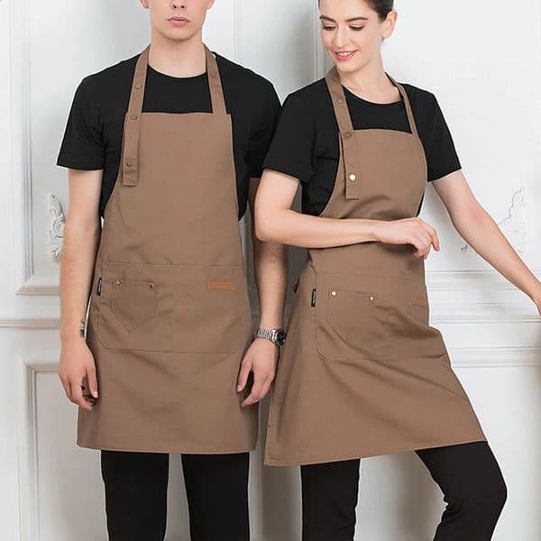 Update Multipurpose Waterproof Canvas Apron With Pockets - Durable Stylish For Baristas Chefs Florists Milk Tea Shops Snack Bars 240819