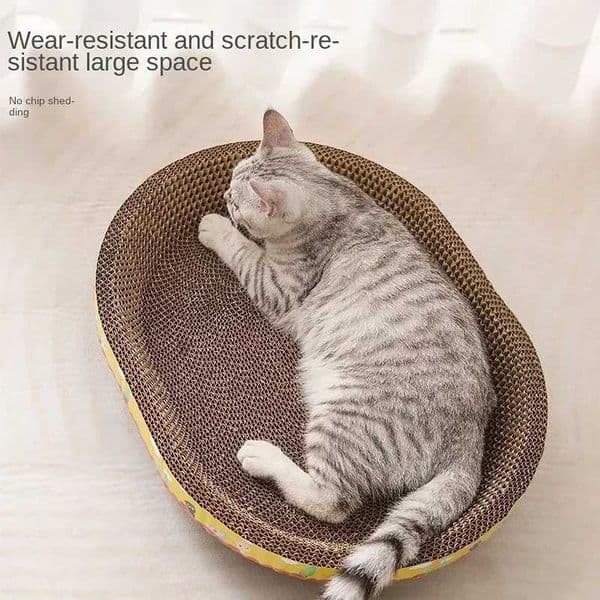 Cat Scratching Board Protect Furniture Grinding Claw Toys Oval Corrugated Paper Wear-resistant Cat Nest Cat AccessoriesXJ2408