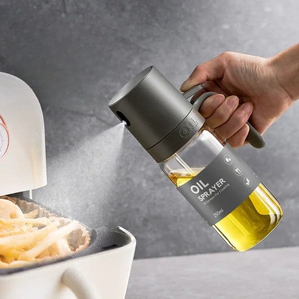 250ml oil dispenser olive oil spray air frying salad baking oil spray bottle high borosilicate glass cooking 240819
