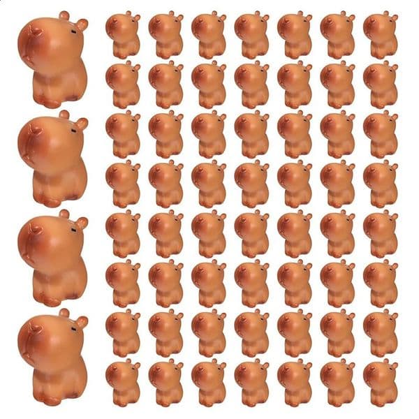Mini Capybara resin statues model decorations miniature animals desktop outdoor craft 240819