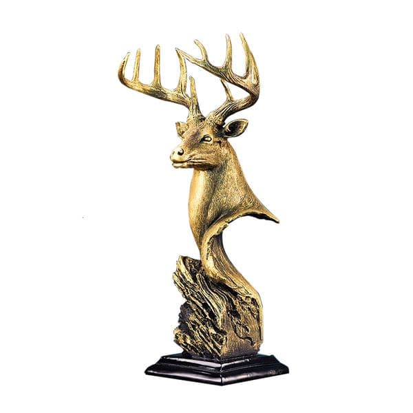 Decorate copper deer head sculptures or used to decorate rural hunting cottages with wild animals as gifts for hunters 240819