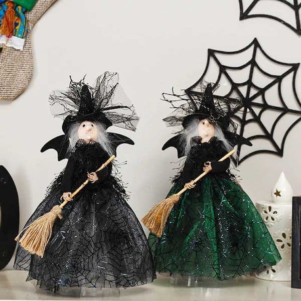 High Quality Haunted House Doll Ornaments Decorate Props Tree Top Star Witch Doll Halloween Decorations Ghost FestivalXJ240817