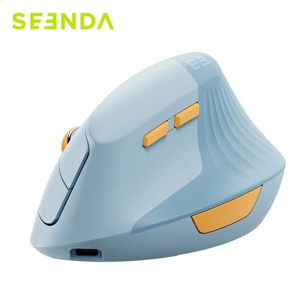 Seenda Vertical Wireless Mouse Type C Rechargeable Ergonomic USB Type C Mice for Laptop PC Windows Android 240810