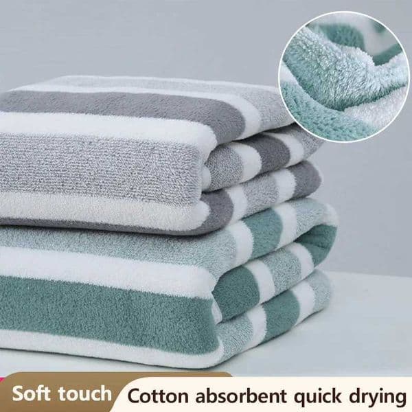 1 Pc Thickened Absorbent Bath Towel Soft Face Towel for Home M240820