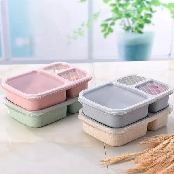Separate Lunch Box Portable Bento Box Lunchbox Leakproof Food Container Microwave Oven Dinnerware for Kids School Adult Office 240821