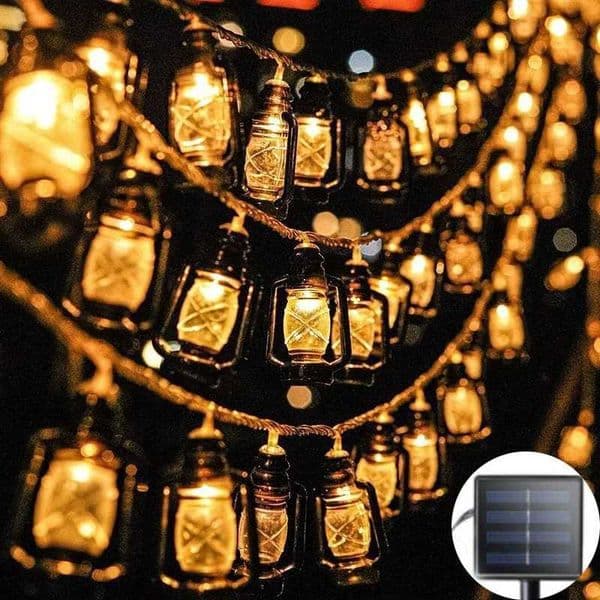 LED Solar Lamp String Kerosene Bottle Retro Light String Christmas Decoration Lamp Garden Atmosphere Light Outdoor Camping Light Y240820