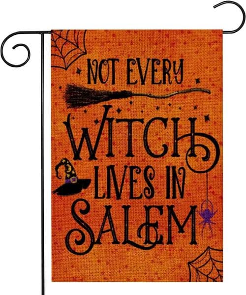 Not every witch lives in Salem Garden Flag Halloween Garden Flag Halloween Decoration Outdoor Decoration Ghost Room Decoration 12x18in W240820