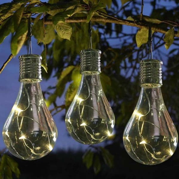 Hot Portable Solar Powered LED String Light Bulbs Hanging Lanterns For Outdoor Garden Camping Tent Yard Decor Lamp IP65 Multi Y240820