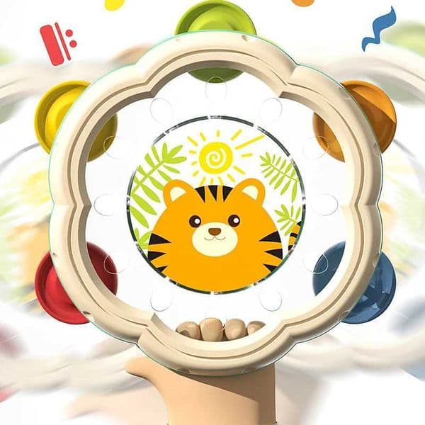 Baby musical instrument drum toy Montessori early childhood learning toy 1-3 Baby early hand development interactive music toy W240820