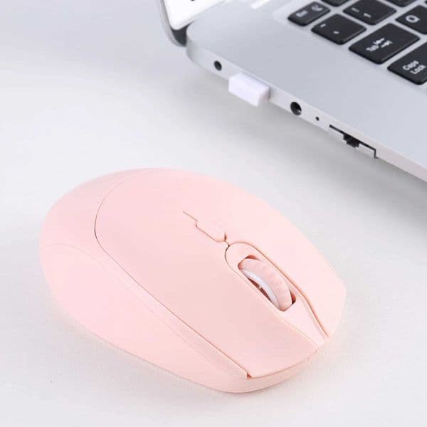 High Quality Portable computer mouse 2.4G wireless mouse with USB receiver suitable for PC tablets (pink) Z250102