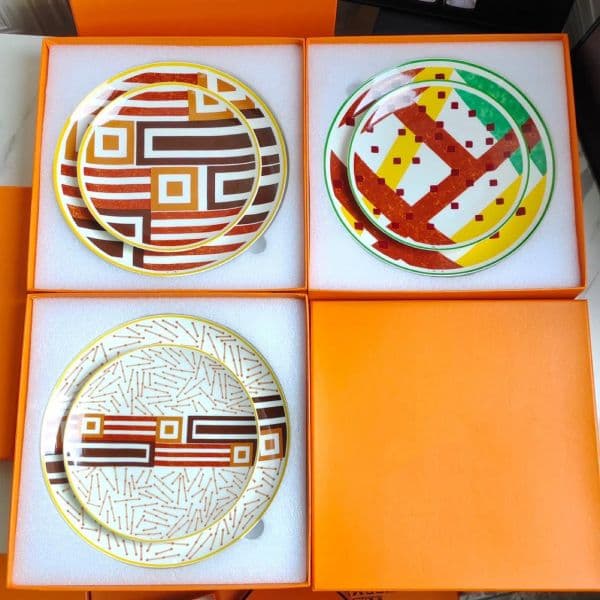 Colorful series beef ribs porcelain plate two-piece 8-inch 10 inch fruit salad plate, evening Yan tableware set, home wholesale