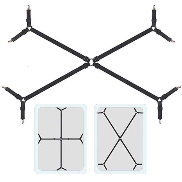Crisscross Fastener Mattress Cover Clips Adjustable Bed Fitted Sheet Straps Suspenders Grippers Home Textiles Organize Gadgets