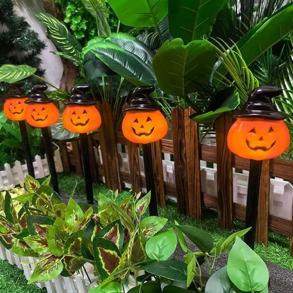 Halloween 5 Pumpkin Pile Lights Outdoor Solar Grade Lawn Lights Waterproof and Safe Solar Lights LED Courtyard Walkway 631B240821