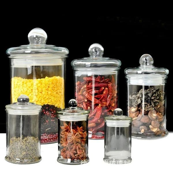 Storage Jar Glass Transparent Sealed Jar Flower Tea Jar Traditional Chinese Medicine Dried Fruit Cereal Large Glass Bottle 240820