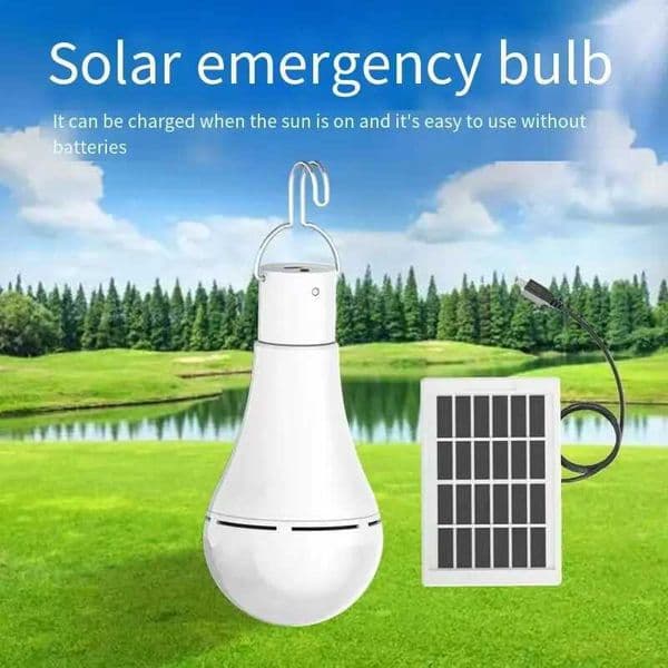 Solar Light Waterproof USB Charged Hanging Emergency Sunlight Powered Lamp Outdoor Camping Tent Lights Emergency Light Y240820