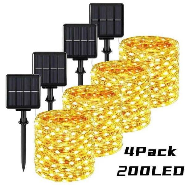 7m~20m Solar Led Light Outdoor Festoon Lamp Solar Garden Outdoor Waterproof Fairy Camping Garland String Christmas Decoration Y240820