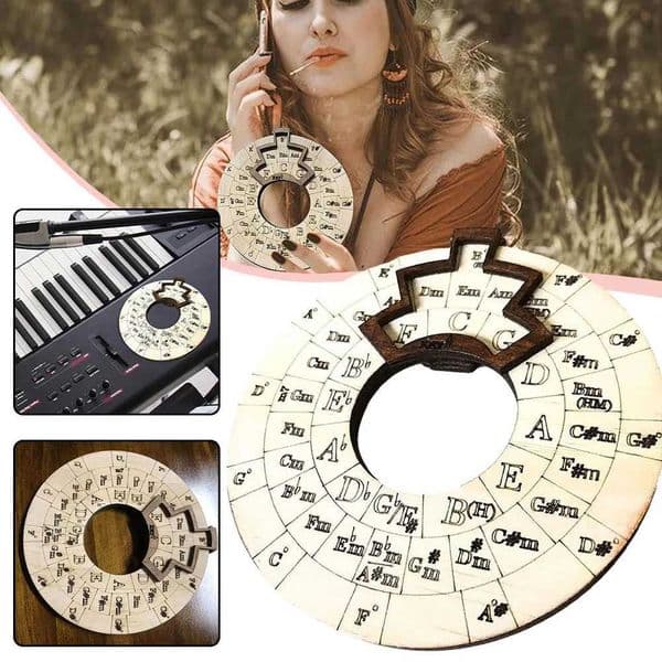 Wooden music melody wheel modern instrument accessories modern teaching music instrument assistance gift for music enthusiasts W240820