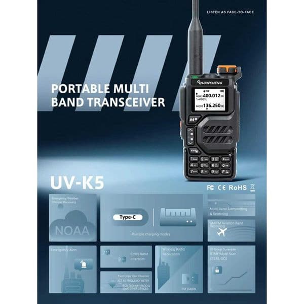 uvk5 Radio Outdoor Walkie Talkies US/EU 110V/220V Dual Band Lightweight Interphone Two Way Radios Long Range for Camping Hiking M240821