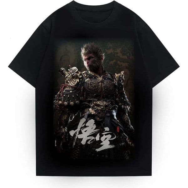 T shirt for Mens Black Myth Wu Kong Tshirt Simple T-Shirt 3D Printed T-Shirt Round Neck Short Sleeve Top Shirts Tshirt Graphic Tee Casual Tops Clothes sleeve