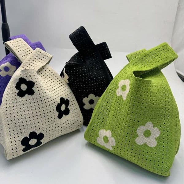 2025 NEW 2025 NEW Totes Ins Spring Hollow Knitted Handbag Women's Fashionable All-match Outgoing zhanyishengli