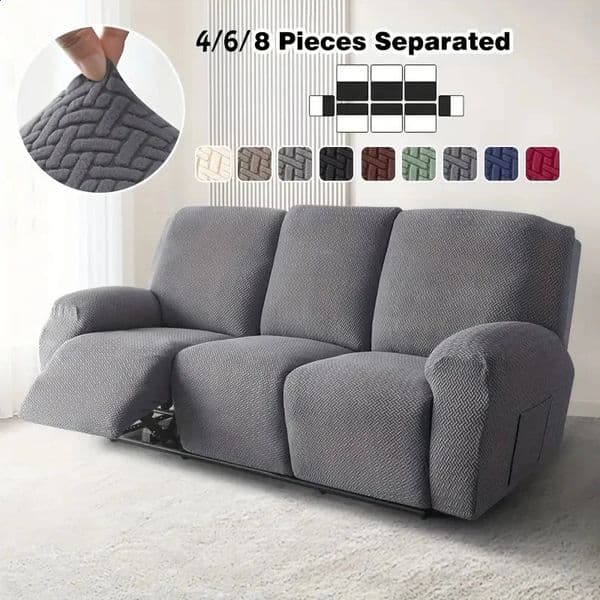 Recliner Sofa Cover For Living Room Relax Slipcover Protector Elastic Jacquard Armchair Chair Cover 1/2/3 Seater 250415