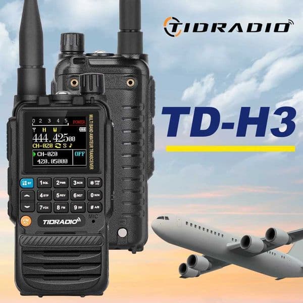TIDRADIO H3 2PCS Walkie Talkies Long Range Wireless Programming Air Band Tow Way Ham Radio Wireless Set USB-C Charging M240821