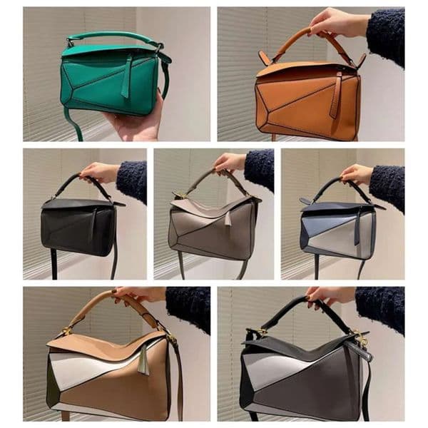 10A Designer Bag Genuine Leather Handbag Shoulder Bucket Woman Bags Puzzle Clutch Totes Crossbody Geometry Square