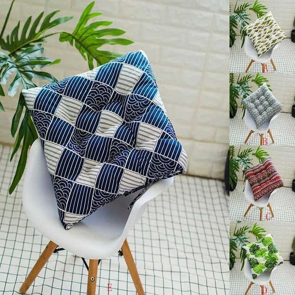Seat CushionOutdoor Garden Patio Home Kitchen Office Sofa Chair Seat Soft Cushion Pad 16x16 inches Thick Cotton Linen CushionXJ240821