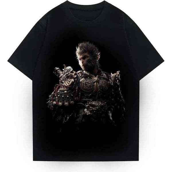 T shirt for Mens Black Myth Wu Kong Tshirt Monkey King T-Shirt 3D Printed Anime Round Neck Short Sleeve Shirts Tshirt Graphic Tee Casual Tops Clothes sleeve