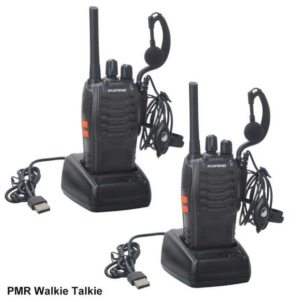 2Pcs/Pack Walkie Talkie Baofeng BF-88E PMR 16Channels 446.00625-446.19375MHz License Free Radio with USB Charger and Earpiece M240821
