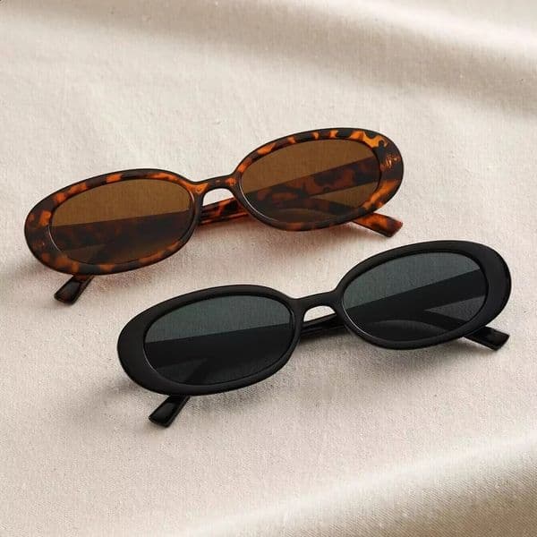 Vintage Oval Sunglasses Women Small Oval Sun Glasses Retro Black Red Glasses ladies Goggle 260304