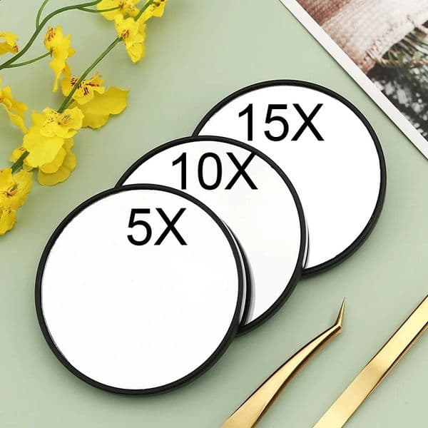 Magnification Mirror With Suction Cup Blackhead Magnifying Mirror For Bathroom Makeup Mirror Portable Mirror Round 5x/10x/15x 240822