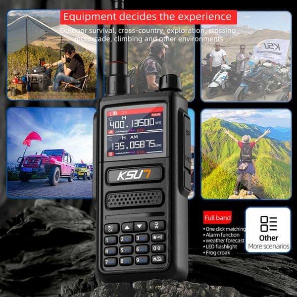 Air Band FM AM Radio Receiver Transceiver MDC Signaling Profesional Walkie Talkie Frequency Measure Long Range Two Way Radio M240821