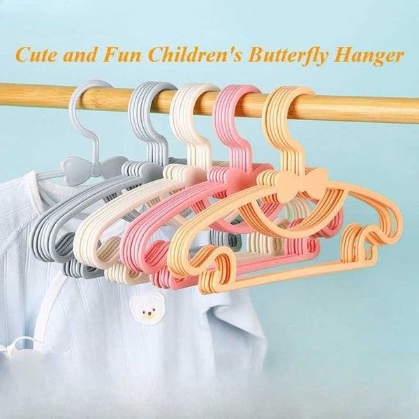 Childrens Butterfly Clothes Hanger Multi Functional Newborn Baby Home Cute Non Slip Clothes Hanger Traceless Clothes HangerXJ240216
